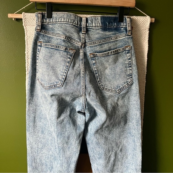 Abercrombie & Fitch The Ankle Straight Ultra High Rise Jeans Knee Patch SZ 27/4 - Picture 4 of 6